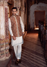 EARTHY ELEGANCE WAISTCOAT/KURTA TROUSER